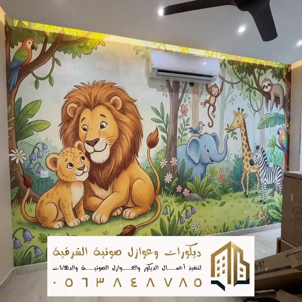 تنفيذ ورق الجدران لغرف الاطفال في الخبر في حي الراكة الشمالية